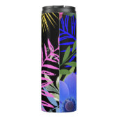 Kleurrijk Retro Bloemen Varen Botanisch Blad Thermosbeker (Achterkant)