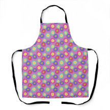 Kleurrijk Retro Bloemmotief | Paars, Roze & Groen 