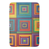 Kleurrijk Retro Blok Design Badmat (Voorkant Verticaal)