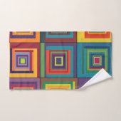 Kleurrijk retro blokontwerp bad handdoek (Handdoek)