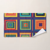 Kleurrijk retro blokontwerp bad handdoek (Handdoek)