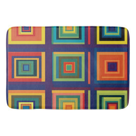 Kleurrijk retro blokontwerp badmat
