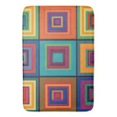 Kleurrijk retro blokontwerp badmat (Voorkant Verticaal)