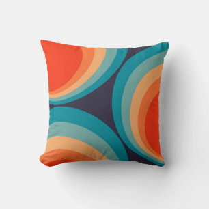 Kleurrijk retro cirkels ontwerp kussen