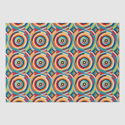 Kleurrijk retro cirkelvormig papier (Voorkant)