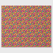 Kleurrijk Retro Citrus Fruit Wrapping Papier (Vlak)