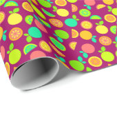 Kleurrijk Retro Citrus Fruit Wrapping Papier (Rol Hoek)
