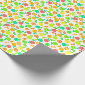 Kleurrijk Retro Citrus Fruit Wrapping Papier (Hoek)