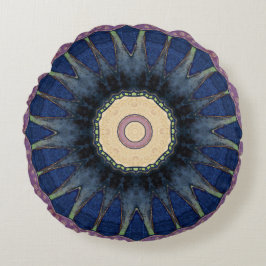 Kleurrijk, Retro, door Mandala geïnspireerd Rond Kussen