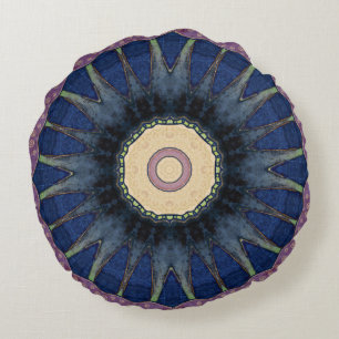 Kleurrijk, Retro, door Mandala geïnspireerd Rond Kussen