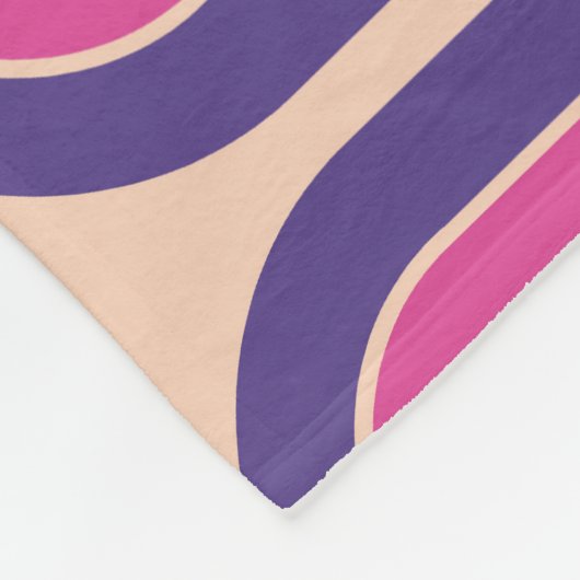 Kleurrijk retro geometrisch golfontwerp fleece deken (Hoek)