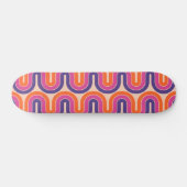 Kleurrijk retro geometrisch golfontwerp persoonlijk skateboard (Horizontaal)