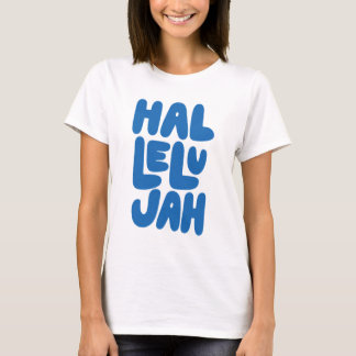 Kleurrijk Retro Hallelujah voor Christelijke Vrouw T-shirt