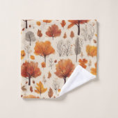 Kleurrijk retro herfstpatroon bad handdoek (Wasdoekje)