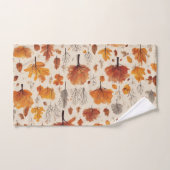 Kleurrijk retro herfstpatroon bad handdoek (Handdoek)
