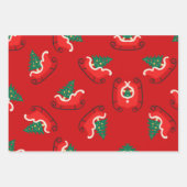 Kleurrijk Retro Kerstinpakpapier Inpakpapier Vel (Voorkant 2)