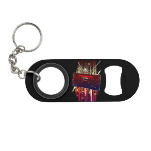 Kleurrijk Retro Luidsprekerdesign met Neon Feestst Mini Flessenopener