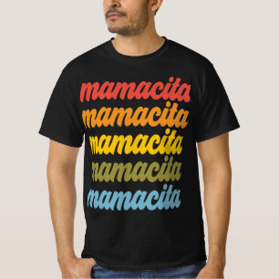 Kleurrijk Retro Mamacita ontwerp T-shirt
