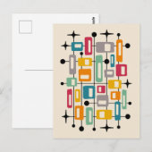 Kleurrijk Retro Midden Jaren 50 Modern Atomair Abs Briefkaart (Voorkant / Achterkant)