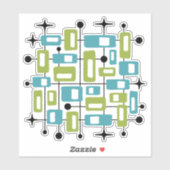Kleurrijk Retro Midden Jaren 50 Modern Atomair Abs Sticker (Vel)