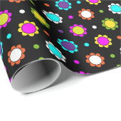 Kleurrijk Retro Paisley Bloemen Inpakpapier (Rol Hoek)