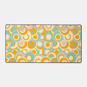 Kleurrijk retro patroon in pasteltinten oranje bureaumat