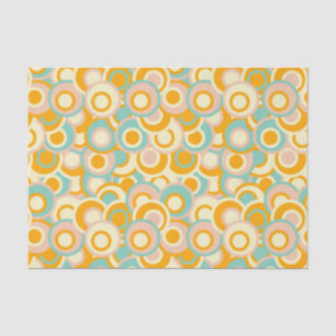 Kleurrijk retro patroon in pasteltinten oranje tissuepapier