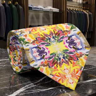 Kleurrijk Retro Psychodelisch Kaleidoscoop Abstrac Stropdas