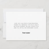 Kleurrijk Retro script Dank u kaart (Achterkant)