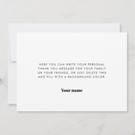 Kleurrijk Retro script Dank u kaart (Achterkant)