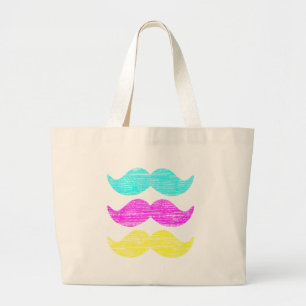 Kleurrijk Retro Snavelpatroonontwerp Grote Tote Bag