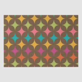 Kleurrijk Retro Starburst Patroon uit het Midden v Tissuepapier