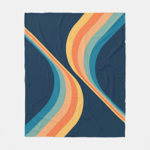 Kleurrijk retro stijl vleugels ontwerp fleece deken