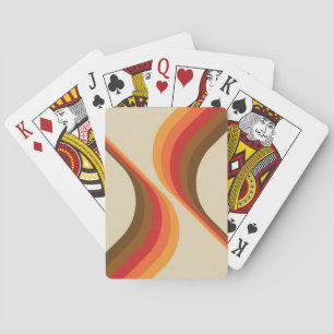 Kleurrijk retro stijl vleugels ontwerp pokerkaarten
