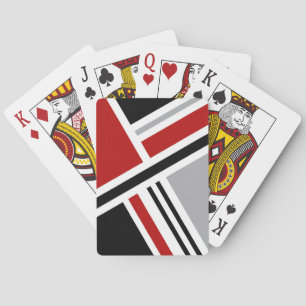 Kleurrijk retro stijlontwerp met geometrische vorm pokerkaarten