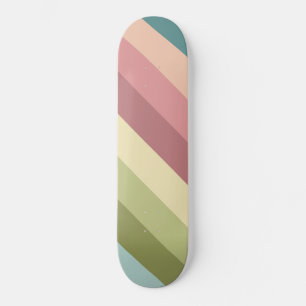 Kleurrijk Retro Streeppatroon Persoonlijk Skateboard
