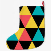 Kleurrijk, retroflectief, prachtig geometrisch pat grote kerstsok (Achterkant)