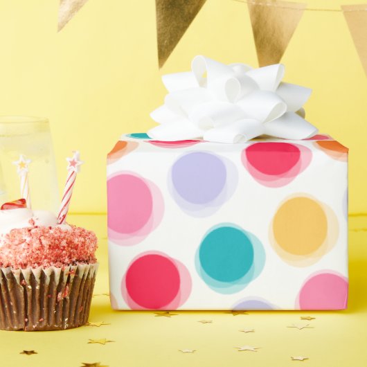 Kleurrijk retroflector Fuzzy Polka pakt papier op (Verjaardagsfeest)