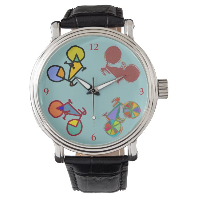 kleurrijk rijuur horloge (Voorkant)