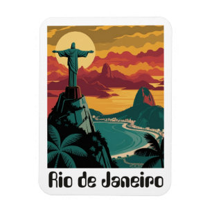 Kleurrijk Rio de Janeiro Brazilië Reis Kunst Magneet