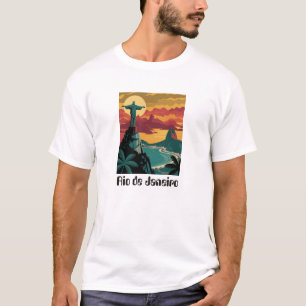 Kleurrijk Rio de Janeiro Brazilië Reis Kunst T-shirt