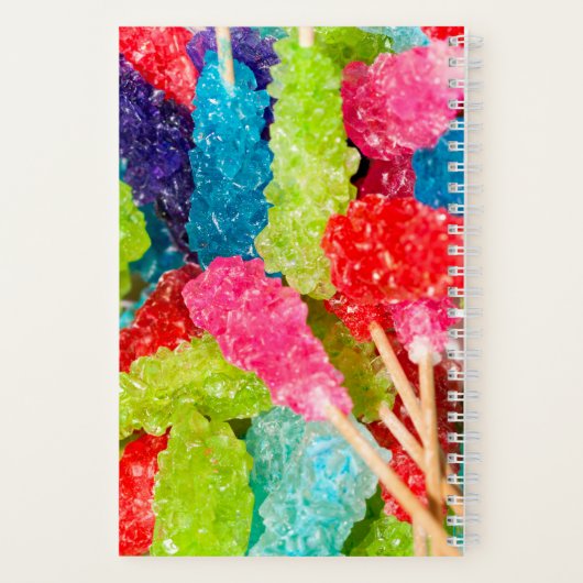 Kleurrijk Rock Snoep Notitieboek (Achterkant)
