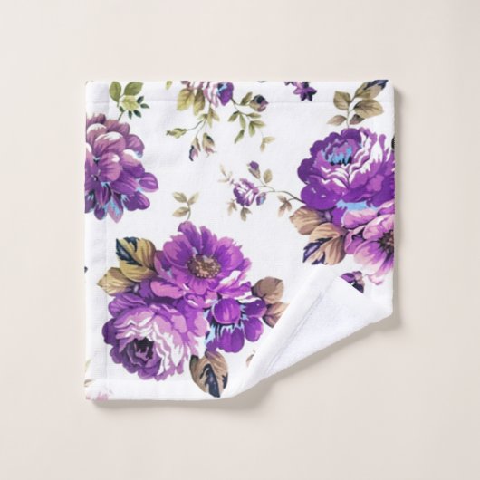 Kleurrijk, Romantisch, Floral Pattern Bad Handdoek (Wasdoekje)