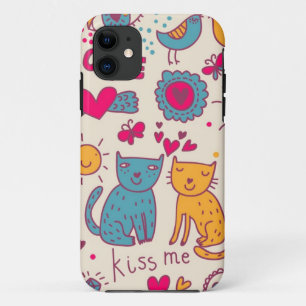 Kleurrijk romantisch patroon Case-Mate iPhone case