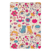 Kleurrijk romantisch patroon mini klembord (Achterkant)