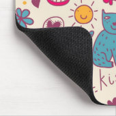 Kleurrijk romantisch patroon muismat (Hoek)