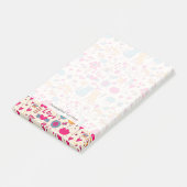 Kleurrijk romantisch patroon post-it® notes (Schuin)