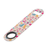 Kleurrijk romantisch patroon speed flessenopener (Voorkant Gekanteld)