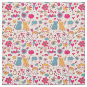 Kleurrijk romantisch patroon stof (Swatch)