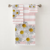 Kleurrijk, Romantisch, Strepen, Bloemen Bad Handdoek (Insitu)